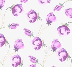 紫色花卉无缝背景素材