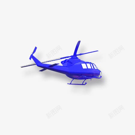 卡通直升飞机png免抠素材_新图网 https://ixintu.com 卡通 小飞机 直升飞机 蓝色