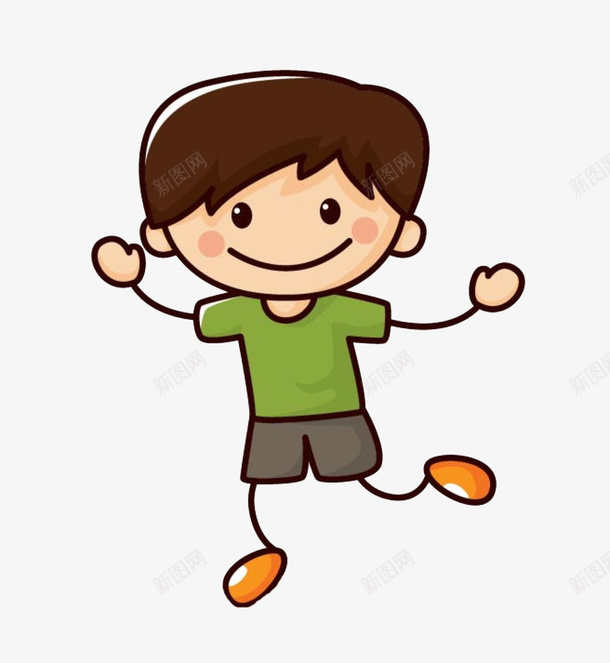 高兴地小孩png免抠素材_新图网 https://ixintu.com 卡通 可爱的 小孩 小男孩 展开双臂 张开双臂 简笔