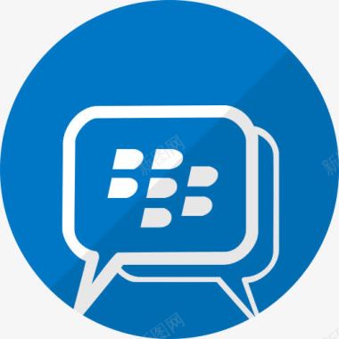 BBM黑莓消息移动电话社交媒体图标图标