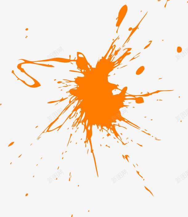 橙色清新液体png免抠素材_新图网 https://ixintu.com 墨迹 橙色 涂料 液体 清新 痕迹