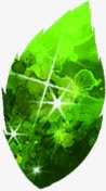 绿色手绘艺术树叶素材