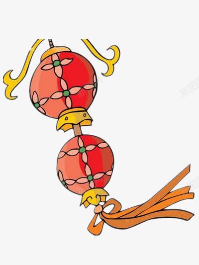 卡通的串串灯笼png免抠素材_新图网 https://ixintu.com 丝带 喜庆 彩色 节日 花朵