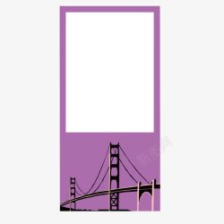 紫色大桥留言板留言墙素材