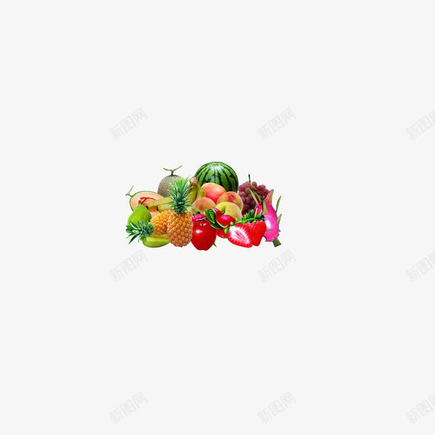堆积的水果png免抠素材_新图网 https://ixintu.com 多多的 水果 菠萝
