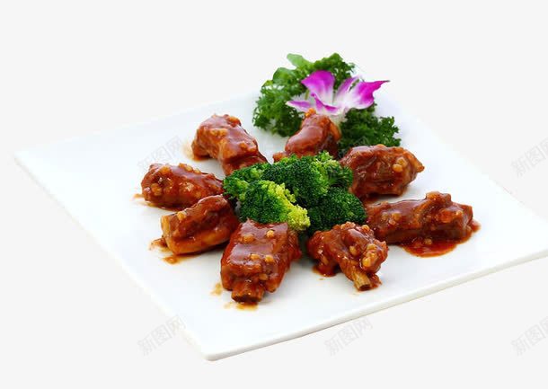 一品麦香骨png免抠素材_新图网 https://ixintu.com 中国菜 排骨 美味 美食 餐饮 麦香骨