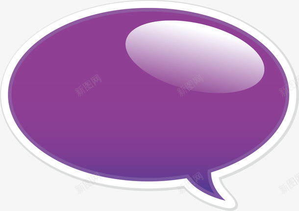 手绘紫色对话框贴纸png免抠素材_新图网 https://ixintu.com 手绘对话框 水彩 渐变 简约 紫色对话框 紫色贴纸