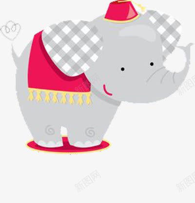 卡通小象png免抠素材_新图网 https://ixintu.com 卡通动物 小象 灰色 装饰