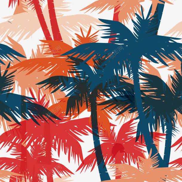 水彩椰子树图案png免抠素材_新图网 https://ixintu.com 树 植物 椰子树