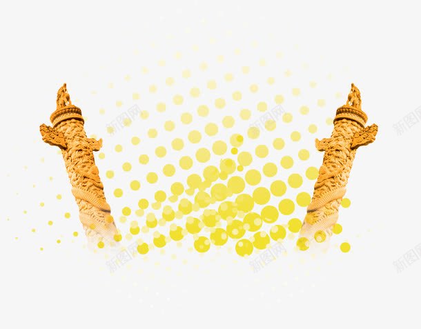 圆圈纪念碑装饰元素png免抠素材_新图网 https://ixintu.com 圆圈 纪念碑 节日 隆重上线 黄色