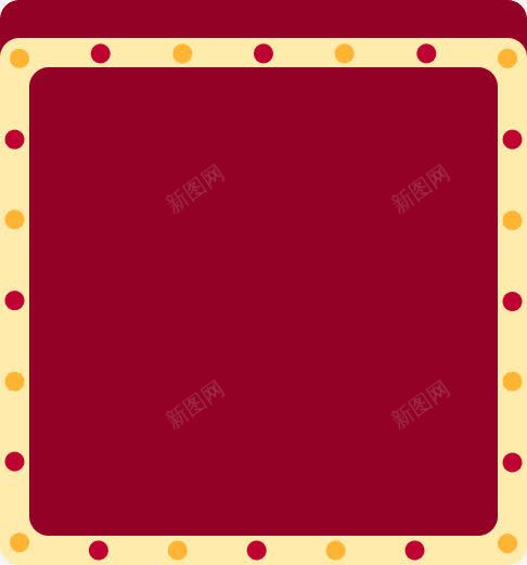 红色发光边框装饰png免抠素材_新图网 https://ixintu.com 发光 红色 装饰 边框