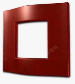 3相框3D立体红色边框高清图片