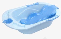 产品是还玩蓝色洗澡盆高清图片