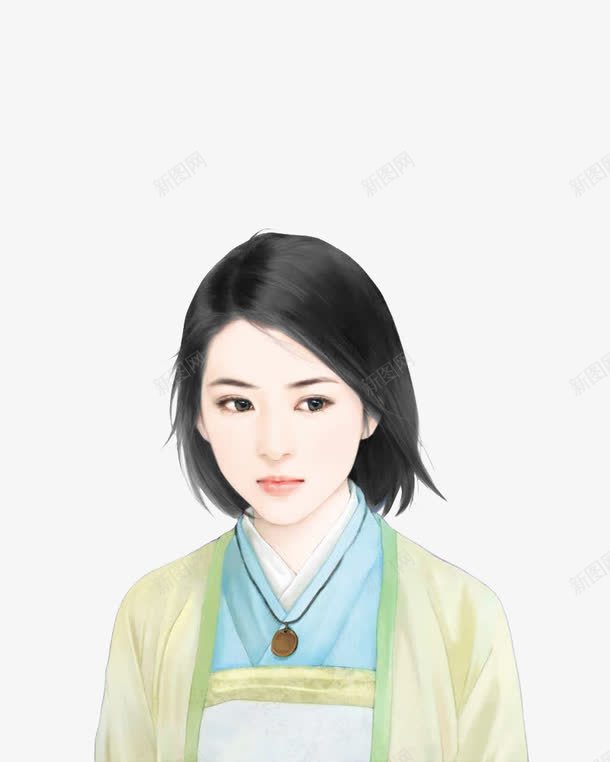 短发现代女子png免抠素材_新图网 https://ixintu.com 人物 女 手绘 插画 现代 短发