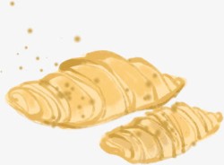 创意手绘合成黄色的面包素材
