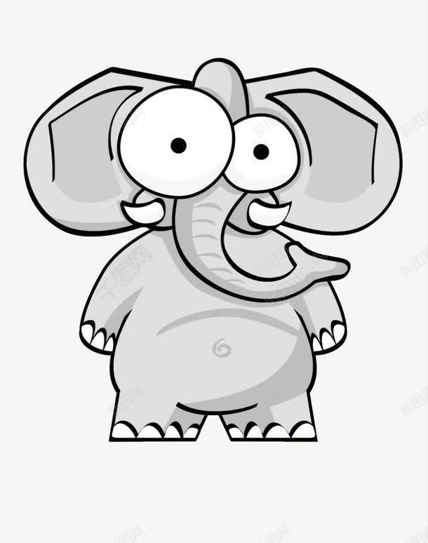 惊恐的小象png免抠素材_新图网 https://ixintu.com 动物 害怕的小象 惊吓 惊恐的表情 手绘