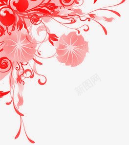 手绘创意红色的花卉植物纹理元素png免抠素材_新图网 https://ixintu.com 元素 创意 植物 红色 纹理 花卉
