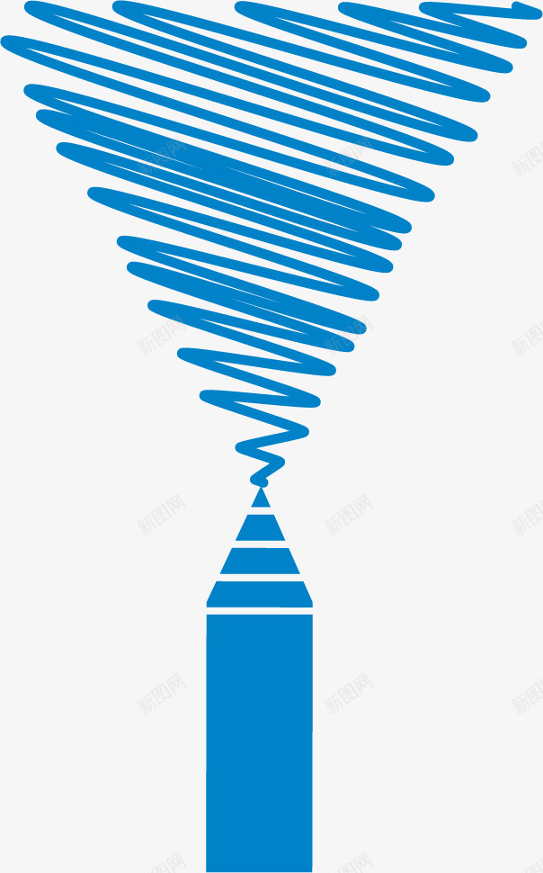 手绘蓝色笔矢量图ai免抠素材_新图网 https://ixintu.com 手绘 涂鸦 蓝色笔 矢量图