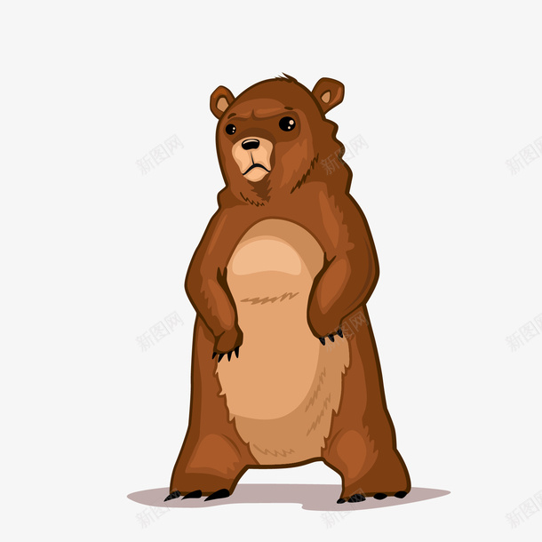 咖啡色卡通站立的熊矢量图ai免抠素材_新图网 https://ixintu.com 卡通 卡通熊 咖啡色 咖啡色熊 熊 站立 站立的熊 矢量图