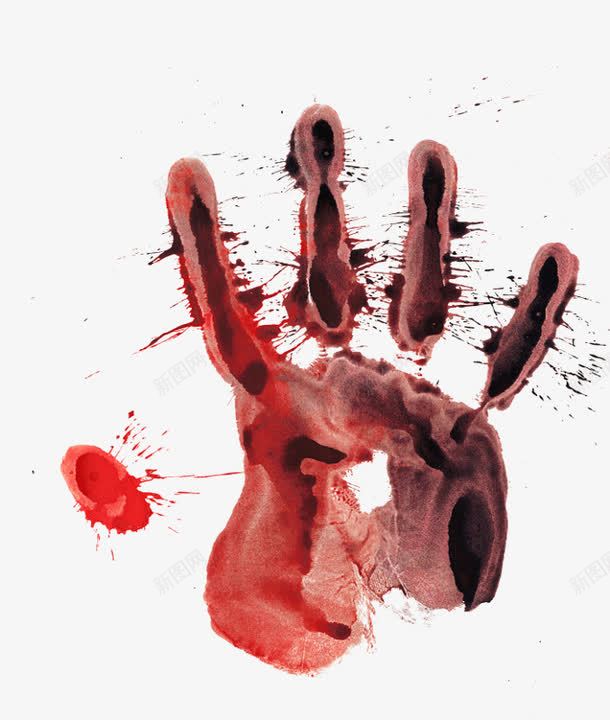创意手绘血印手掌png免抠素材_新图网 https://ixintu.com 创意 手掌 水墨手印 红色