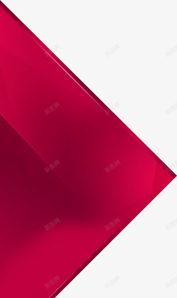 红色左边三角装饰png免抠素材_新图网 https://ixintu.com 三角 左边 红色 装饰