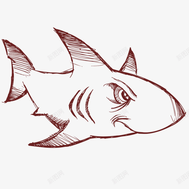 特别的鱼png免抠素材_新图网 https://ixintu.com 一条 卡通 手绘 眼睛 简笔 素描 鱼尾 鱼鳍