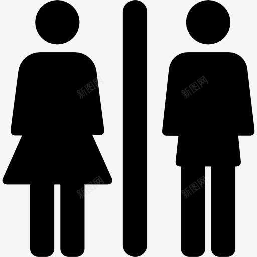 厕所标志与女人和男人图标png_新图网 https://ixintu.com 厕所 厕所标志 女人 男人