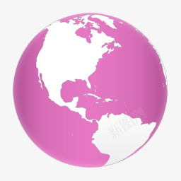 紫色地球png免抠素材_新图网 https://ixintu.com 地球 底图 紫色