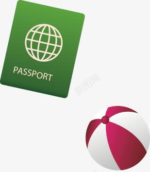 手绘护照png免抠素材_新图网 https://ixintu.com 手绘 护照 签证