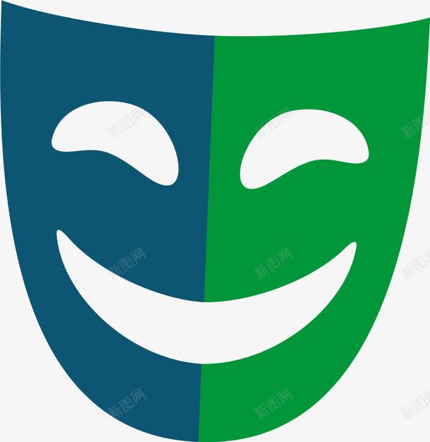 绿色卡通面具png免抠素材_新图网 https://ixintu.com 假面 免抠PNG 卡通 绿色 装饰图案 面具
