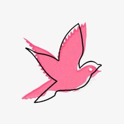 粉色的飞鸽素材