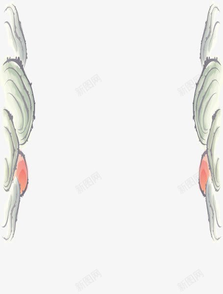 中国风水墨边框png免抠素材_新图网 https://ixintu.com 中国风 工笔画 水墨 装饰 边框