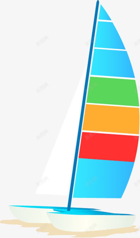 夏日海报手绘卡通帆船颜色png免抠素材_新图网 https://ixintu.com 卡通 夏日 帆船 海报 颜色