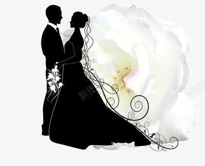 正在进行婚礼的新人png免抠素材_新图网 https://ixintu.com 爱情 白玫瑰 花朵
