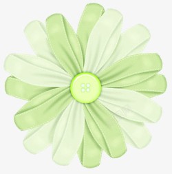 绿色布纹花装饰素材
