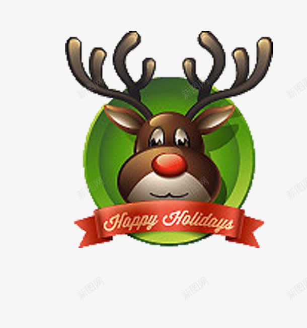 圣诞小鹿png免抠素材_新图网 https://ixintu.com 创意 卡通 圣诞 小鹿