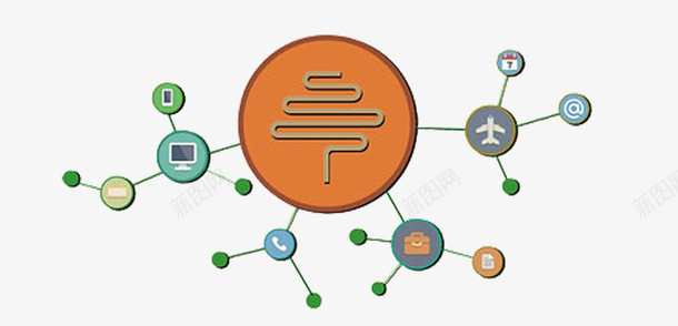 创意数据图矢量图eps免抠素材_新图网 https://ixintu.com 创意 圆形 数据图 树枝型 矢量图