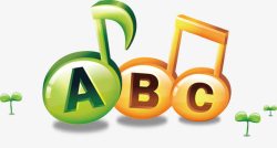 ABC音乐字母素材