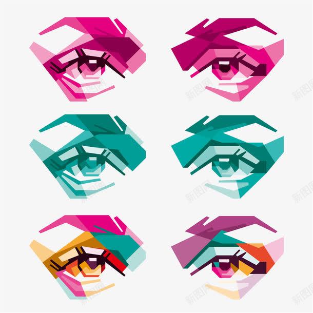 彩色抽象眼睛png免抠素材_新图网 https://ixintu.com 卡通眼睛 彩色眼睛 抽象眼睛 眼睛 矢量眼睛