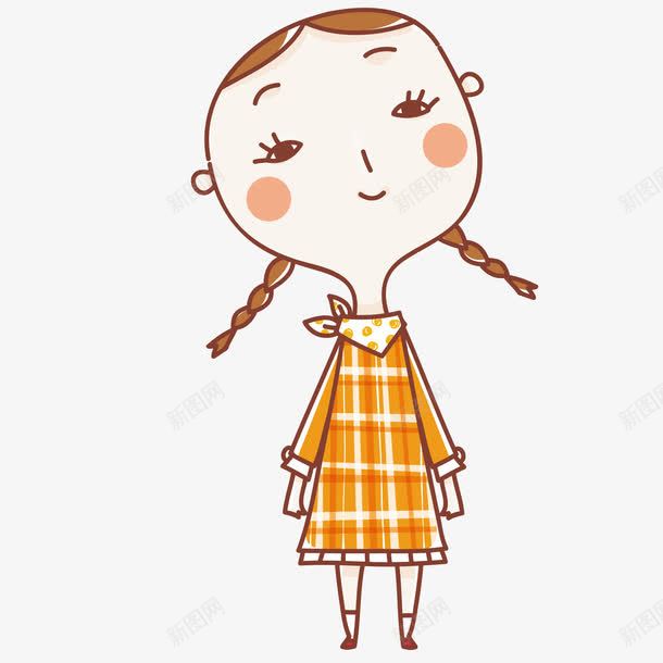 害羞的女孩png免抠素材_新图网 https://ixintu.com 卡通 女孩 害羞
