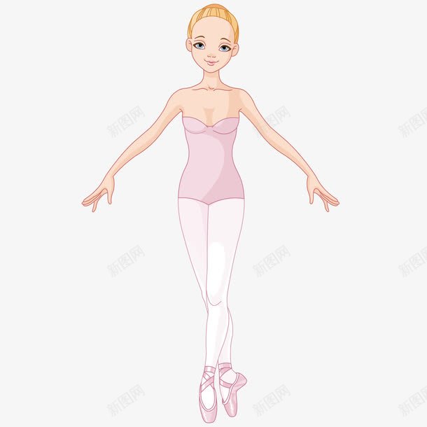 芭蕾女孩png免抠素材_新图网 https://ixintu.com 卡通 女孩 芭蕾
