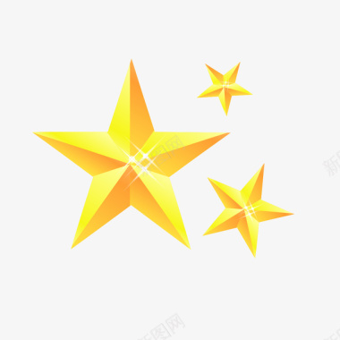 五角星发光图标图标