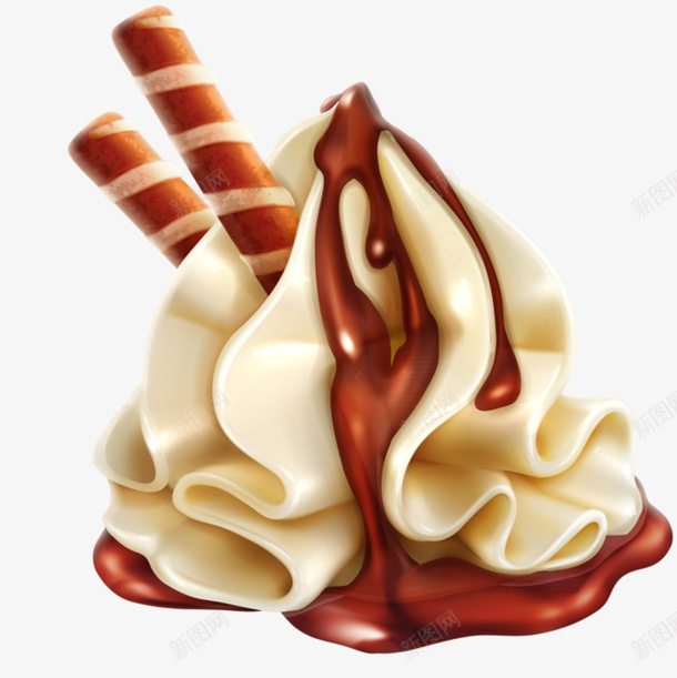 巧克力冰淇淋png免抠素材_新图网 https://ixintu.com 奶油 巧克力 巧克力冰淇淋 白巧克力