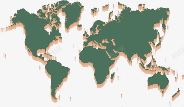 军绿色世界地图png免抠素材_新图网 https://ixintu.com 世界地图 军绿色 地理学 矢量地图 矢量素材