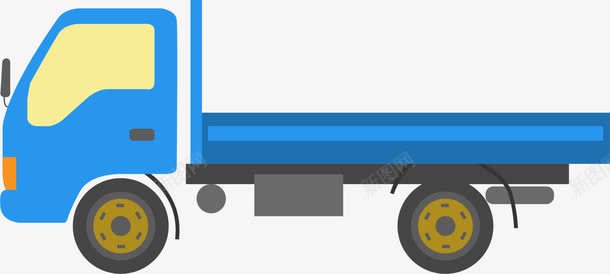 蓝色卡通车辆png免抠素材_新图网 https://ixintu.com 卡车 卡通 汽车 蓝色 装饰图案 货车 车辆