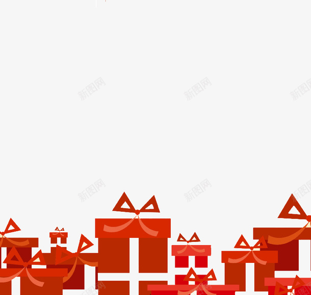 圣诞礼盒贺卡png免抠素材_新图网 https://ixintu.com 圣诞节 礼盒 红色