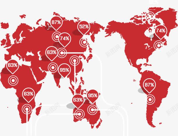 红色地标地图png免抠素材_新图网 https://ixintu.com 地图 地标 素材 红色
