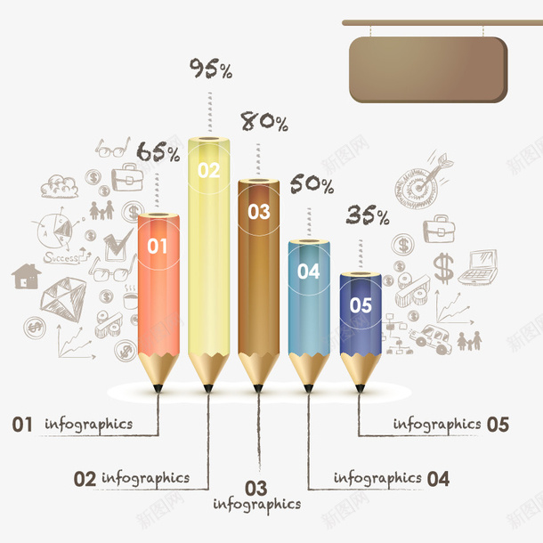 数据矢量图eps免抠素材_新图网 https://ixintu.com 分析 教育 数据 铅笔 矢量图