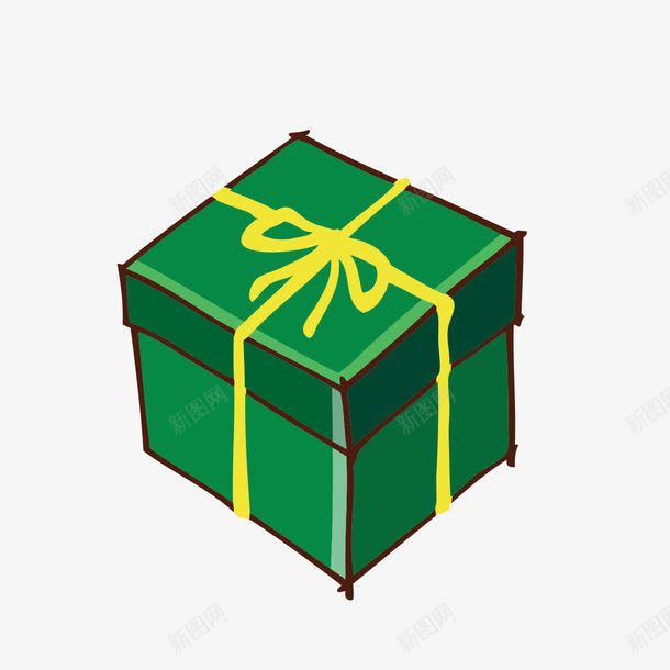 绿色生日礼物png免抠素材_新图网 https://ixintu.com 生日礼物 礼物 绿色 绿色礼物