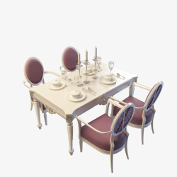 简单白色复古卫浴柜白色紫色简单复古北欧餐桌高清图片
